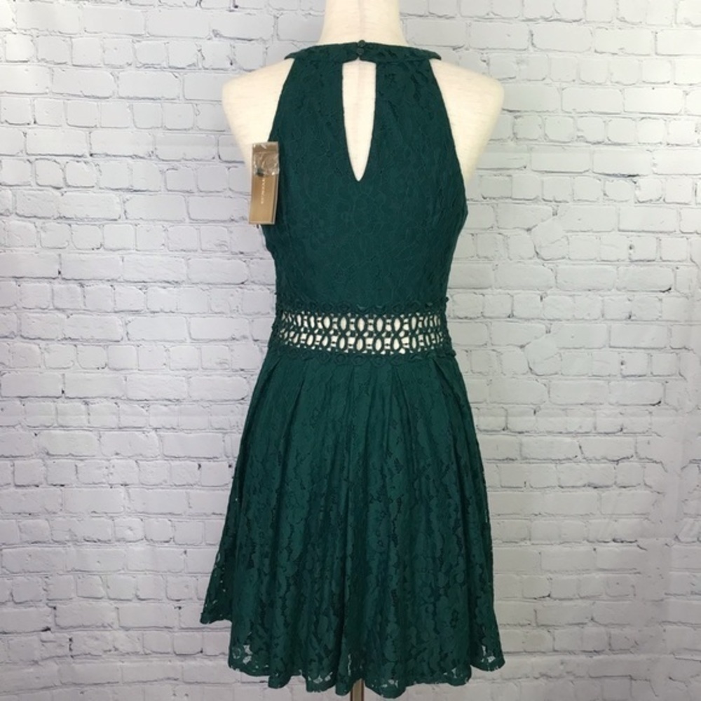 FRANCESCA’S Evergreen Aubrielle Lace Dress NWT sz M - Picture 7 of 12